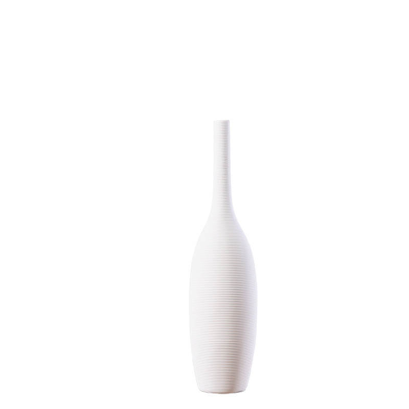 Ribbed Vase - Ceramic